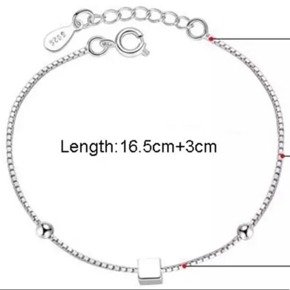 925 Sterling Silver Geometric Bracelet - Picture 5 of 5